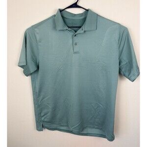 Golden Bear Performance Golf Polo Shirt Men's XXL Green Micro Print Polyester